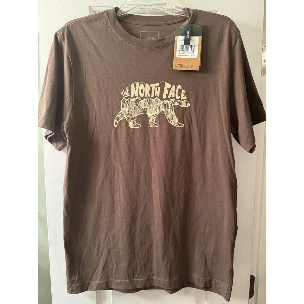 The North Face TNF Bear Short Sleeve Tee Brown Smokey Size S Graphic